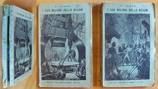I 500 MILIONI DELLA BEGUM - 2 Volumi, Completo, 1893 - Jules Verne - copertina