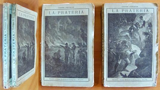 LA PRATERIA - 2 Volumi, Completo, 1886 - J. Fenimore Cooper - copertina