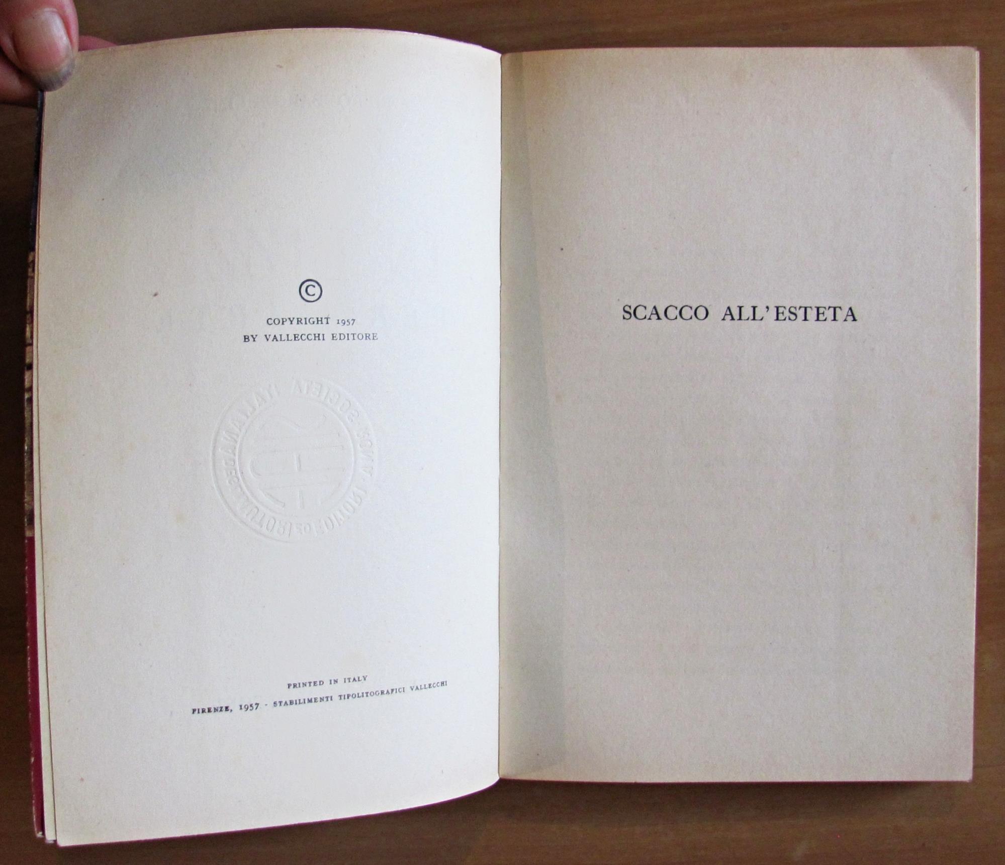 IN LIZZA PER L'ARTE, I ed. 1957 - Con Cedole editoriali