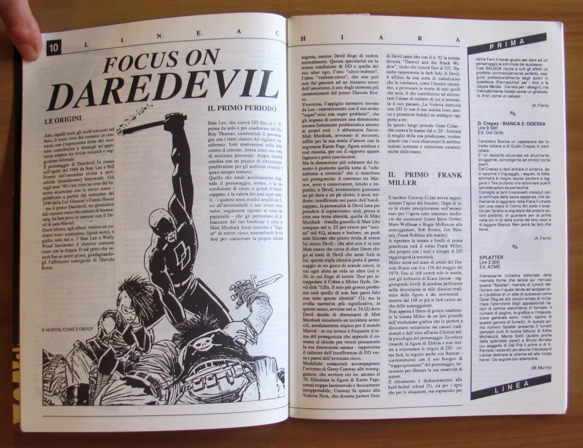 LINEA CHIARA N.2 - Idee sul Fumetto, 1989 cop. MOEBIUS