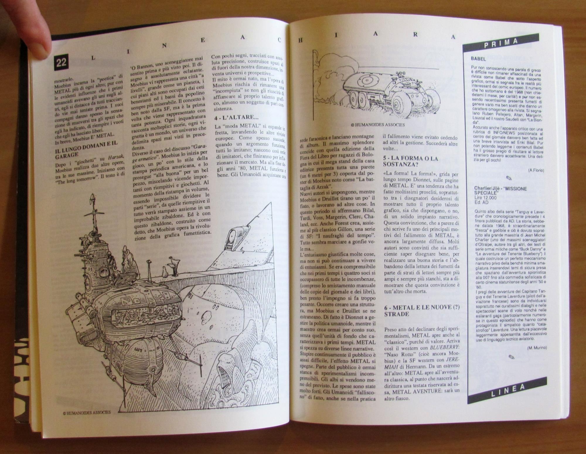 LINEA CHIARA N.2 - Idee sul Fumetto, 1989 cop. MOEBIUS