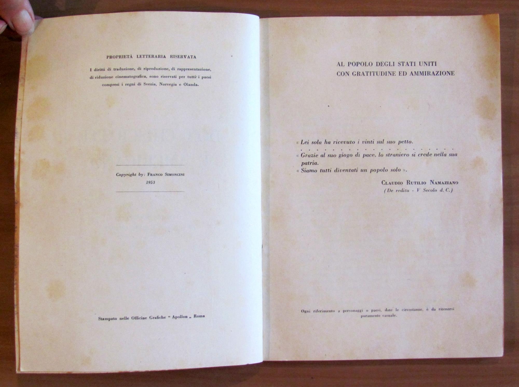 DON CHISCIOTTE E' AMERICANO Tragicommedia, I ed. 1953