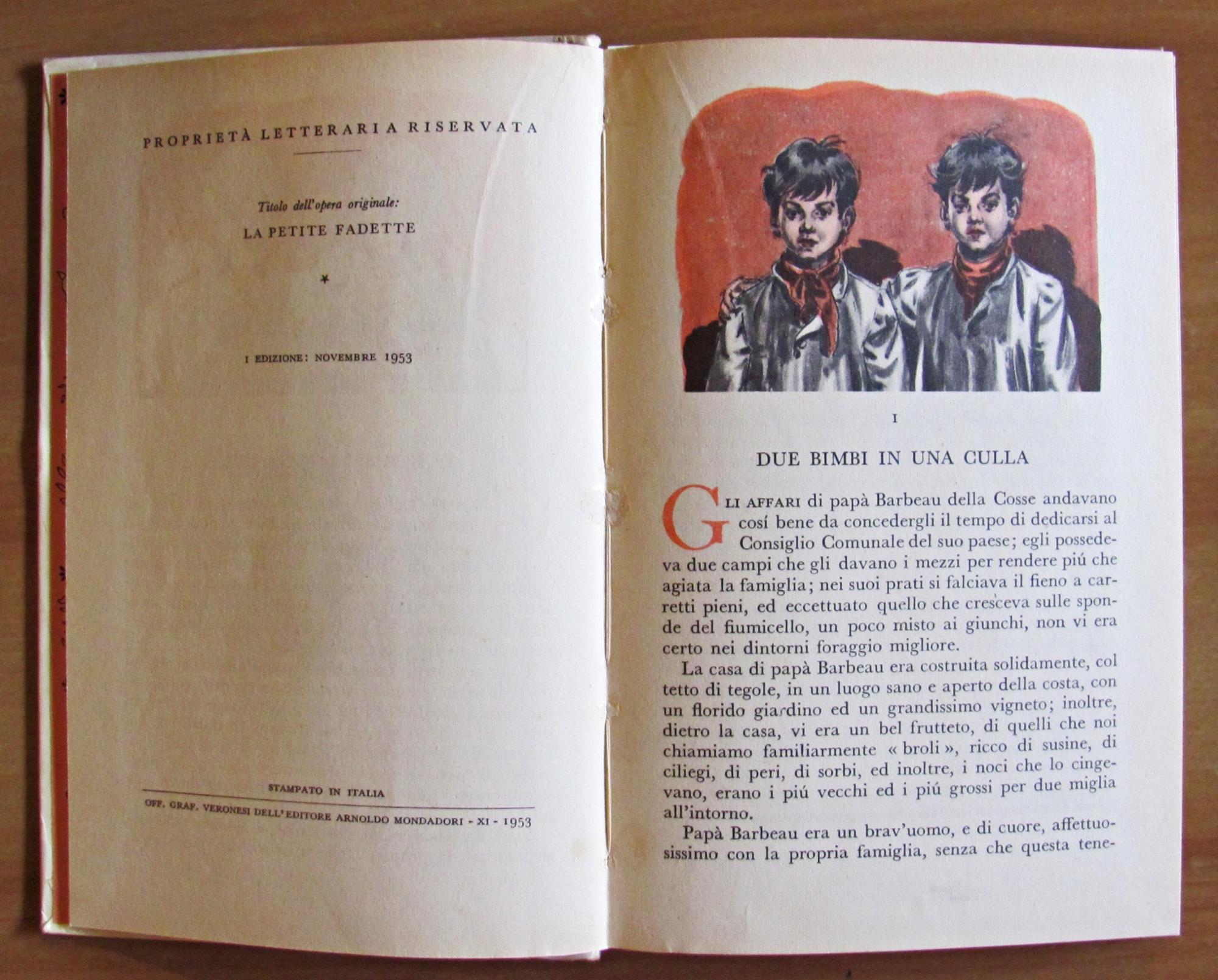 LA PICCOLA FADETTE - Universale Ragazzi Mondadori - ill. LEPORINI, I ed. 1953