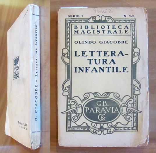 LETTERATURA INFANTILE - Bibl. Magistrale, 1931 - copertina