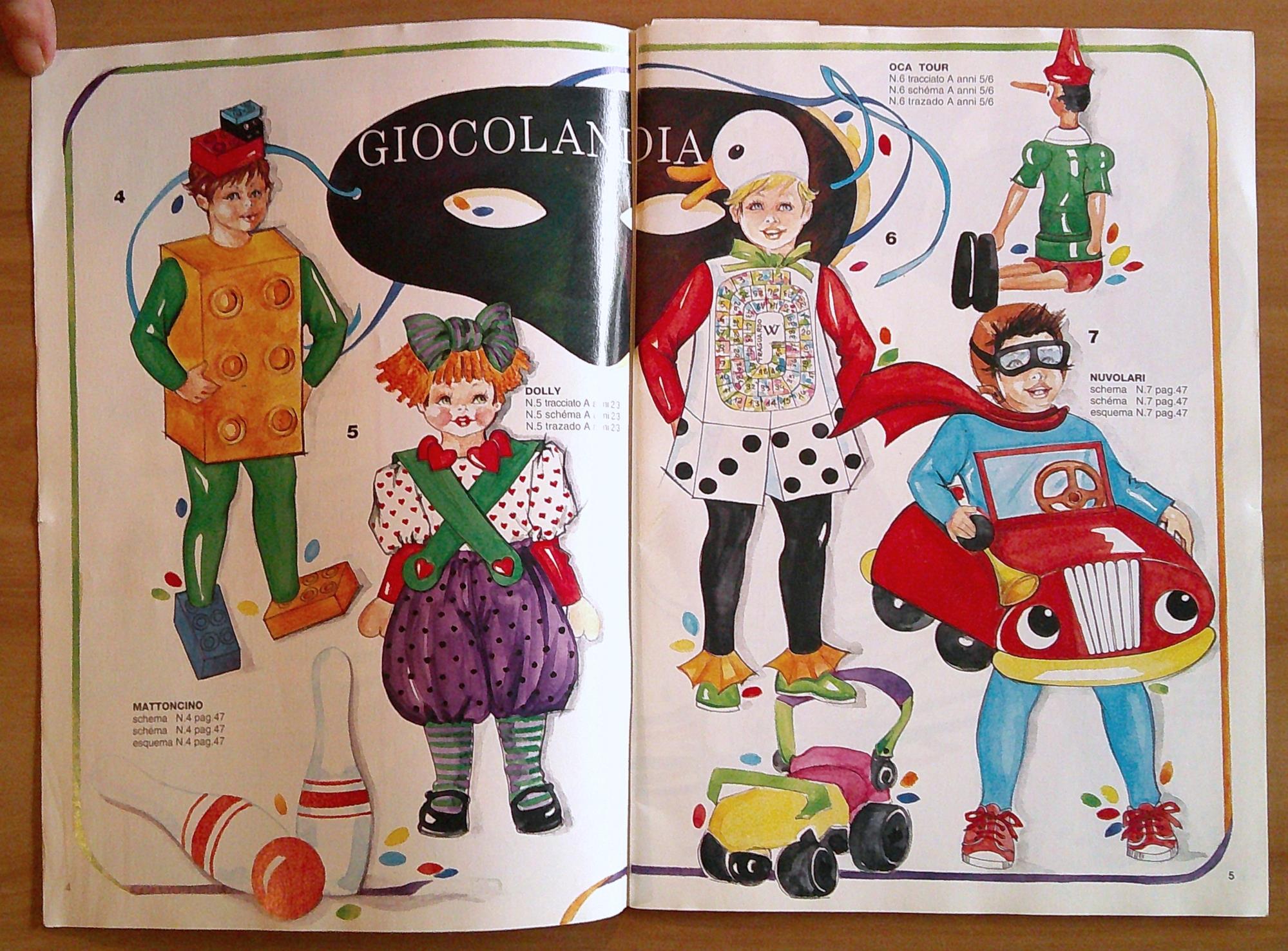 FANTASIE DI CARNEVALE - 50 Modelli tracciati da 2 a 7 anni - ITA+FRA+ESP