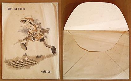 Busta da lettera PINOCCHIO - GIRO DEL MONDO - AFRICA - copertina