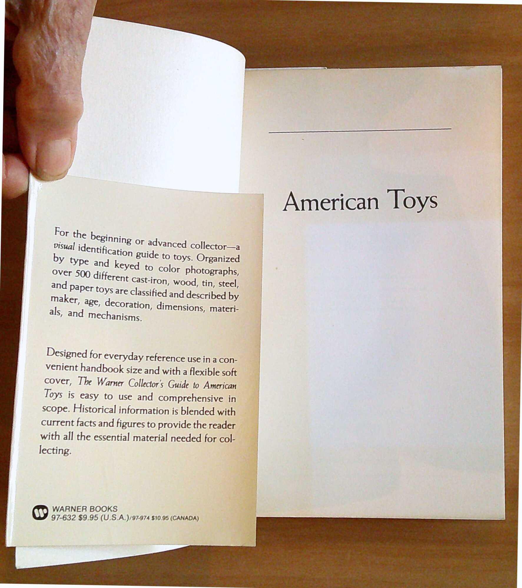 The Warner Collector'S Guide To American Toys, 1981