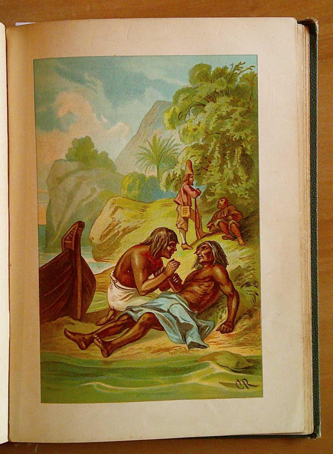 ROBINSON KRUSOE, 1880 circa con 5 Cromolito