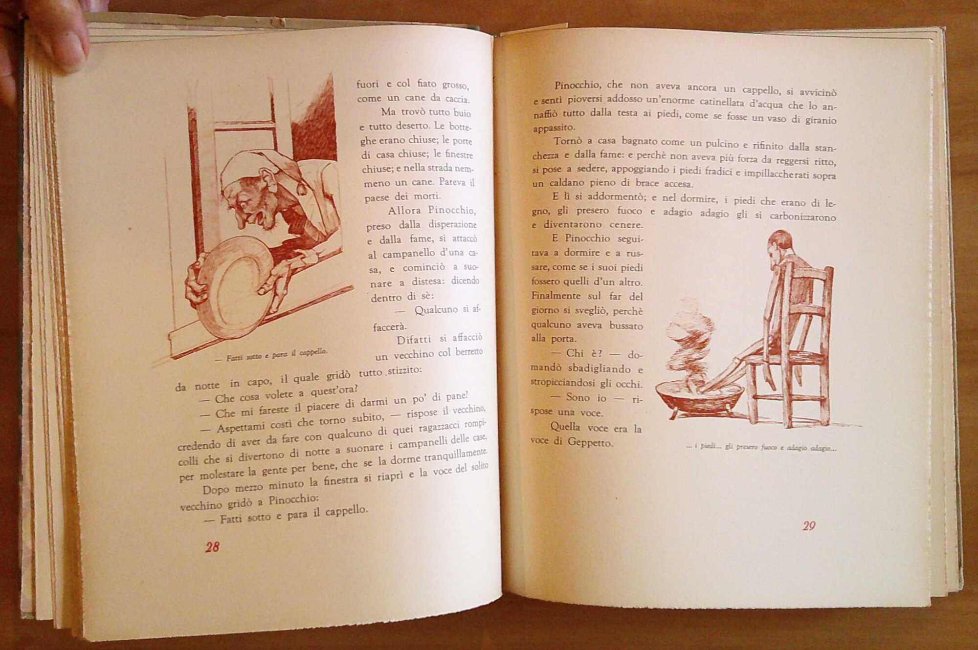 LE AVVENTURE DI PINOCCHIO, II ed. 1944 con Cofanetto e sovraccoperta - ill. GALIZZI