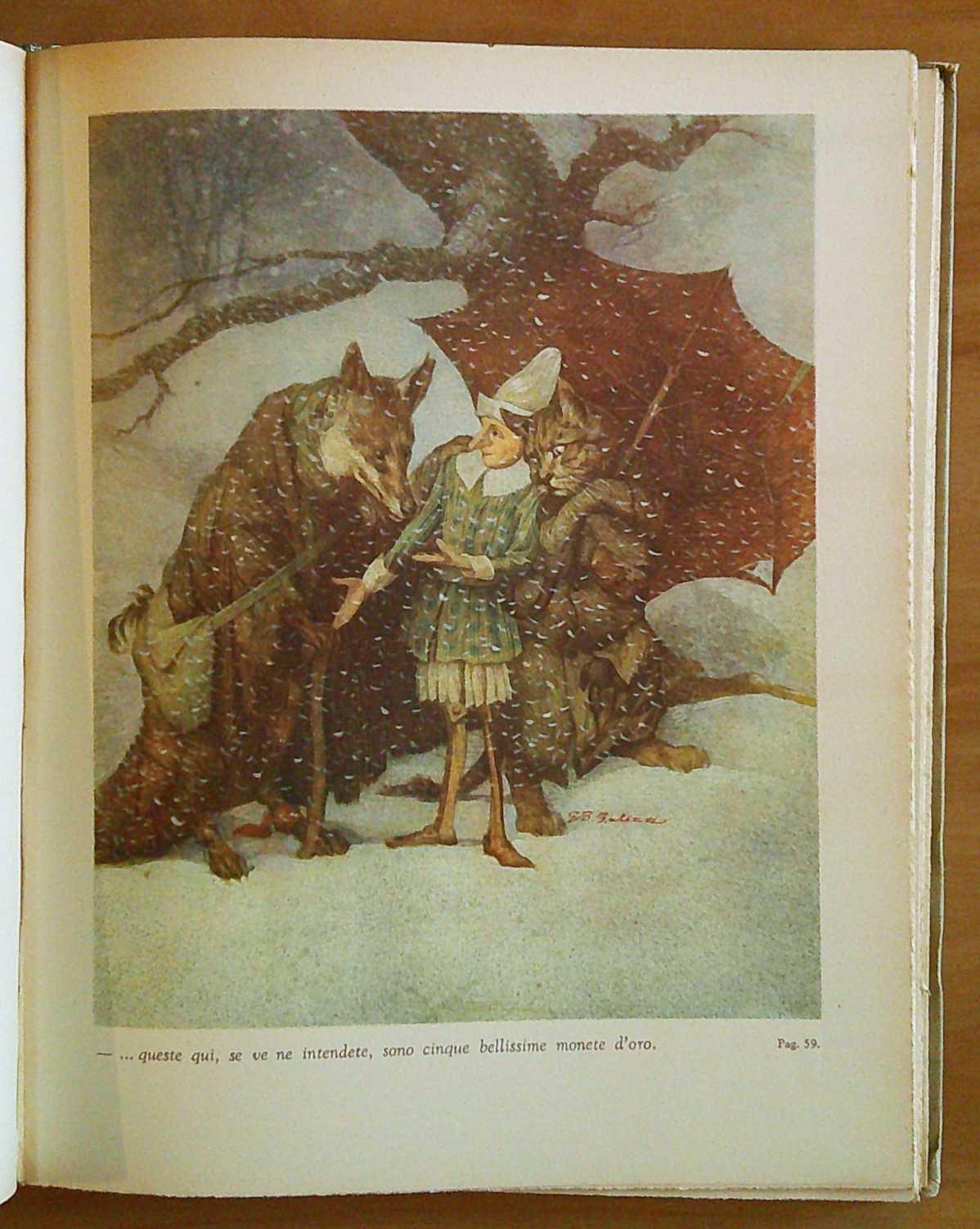LE AVVENTURE DI PINOCCHIO, II ed. 1944 con Cofanetto e sovraccoperta - ill. GALIZZI