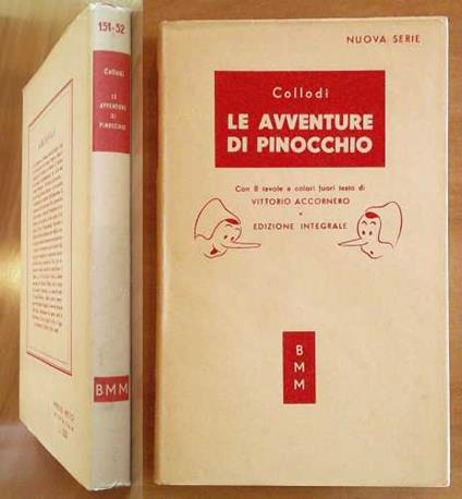 LE AVVENTURE DI PINOCCHIO, 1950 - ill. ACCORNERO - Carlo Collodi - copertina