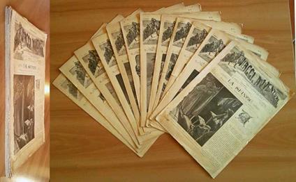 VIAGGI E AVVENTURE DI TERRA E DI MARE - 12 Fascicoli N. 1/14, 1907/08 - copertina