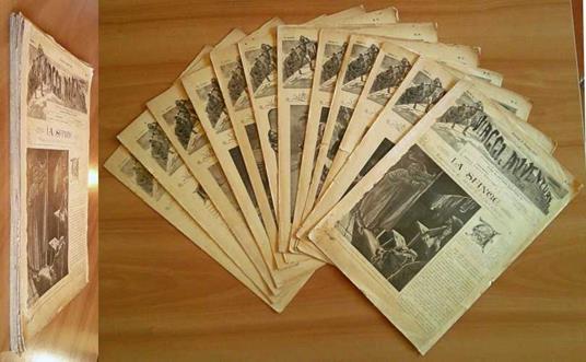 VIAGGI E AVVENTURE DI TERRA E DI MARE - 12 Fascicoli N. 1/14, 1907/08 - copertina