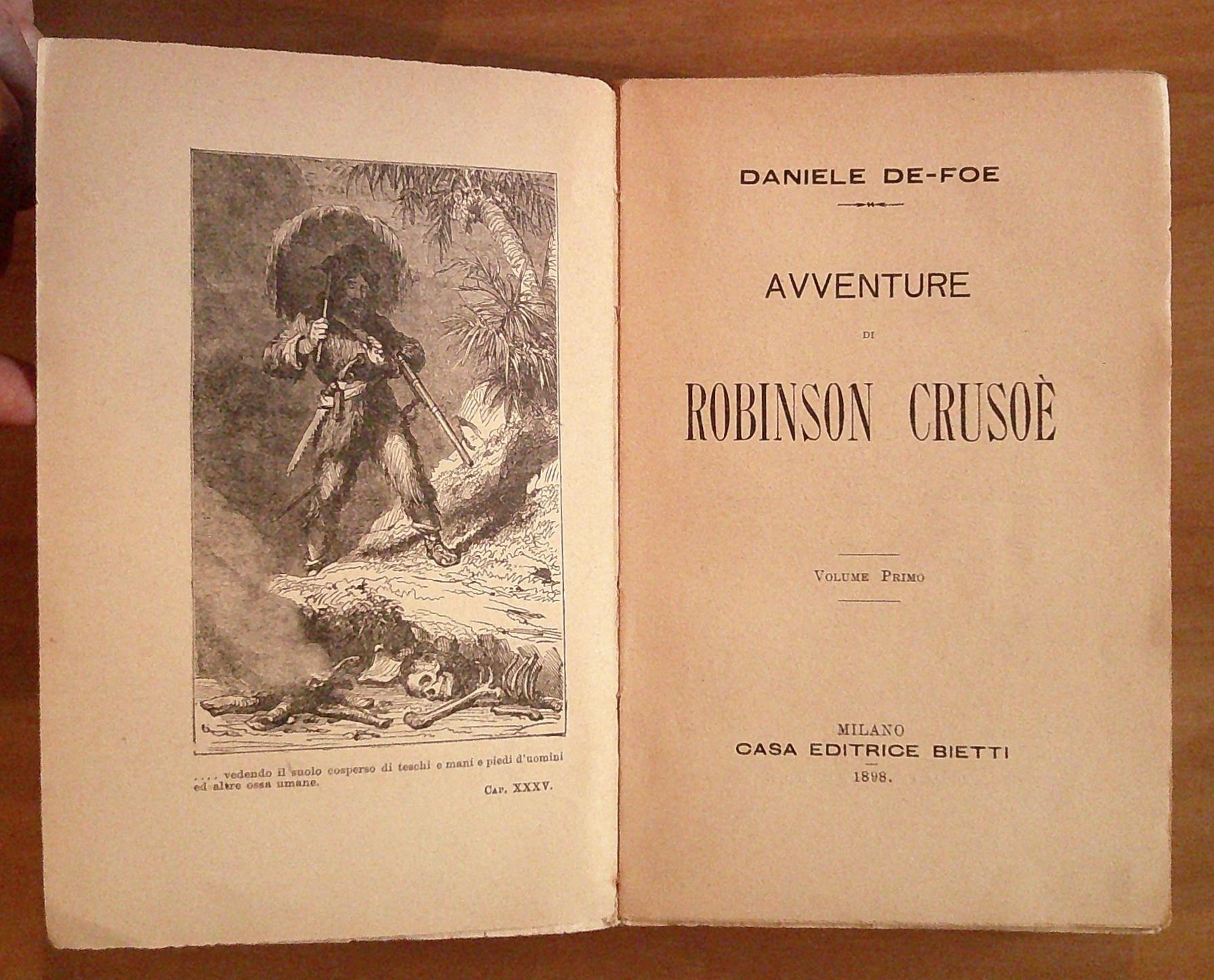 ROBINSON CRUSOE' - Volumi I e II Completo, 1898 e 1908