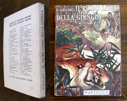 IL PRIMO LIBRO DELLA GIUNGLA, 1950 - ill. DETMOLD - Rudyard Kipling - copertina