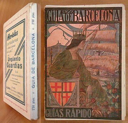 GUIA DE BARCELONA, 1934 - Coll. Guias Rapido - Illustrata - copertina