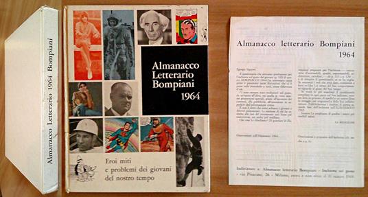 ALMANACCO LETTERARIO BOMPIANI I edizione 1964 - Con Questionario editoriale - Sergio Morando - copertina