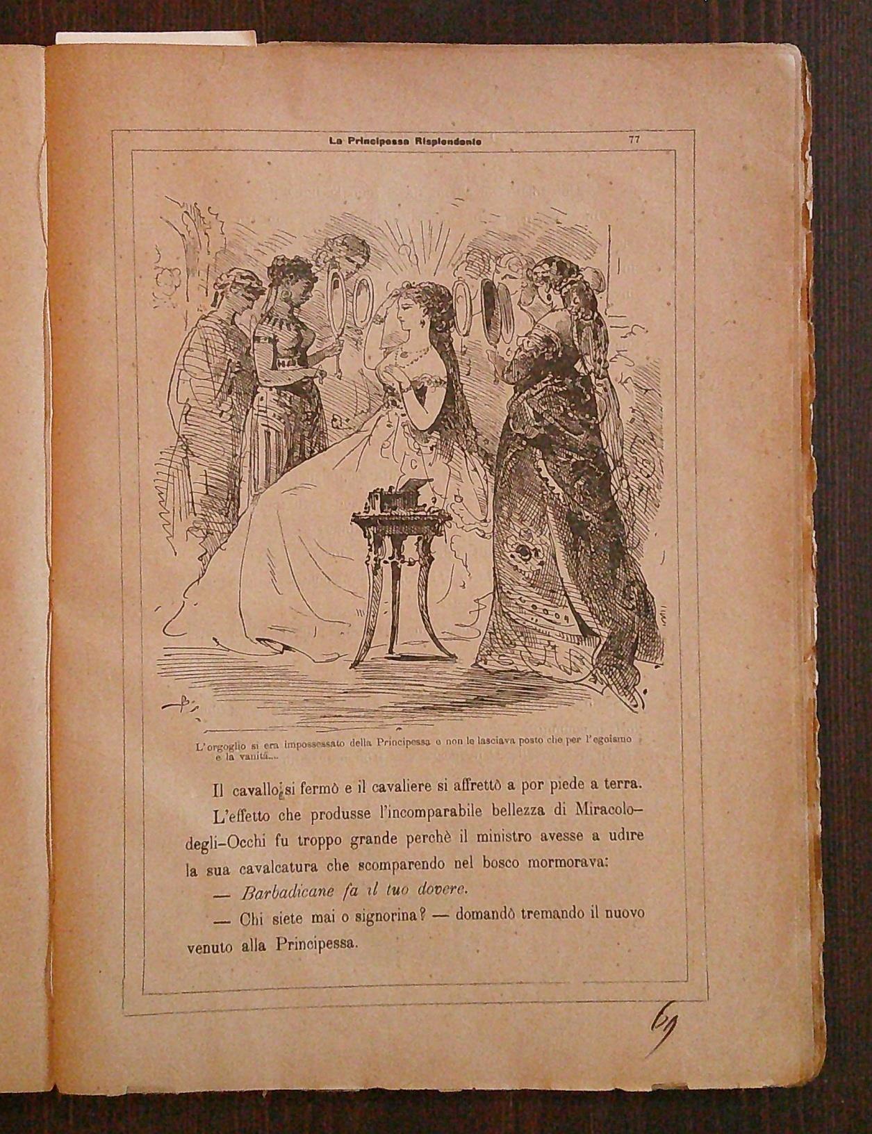 LA PRINCIPESSA RISPLENDENTE - L a Fata delle Bestie, 1888 - ill. BERTALL