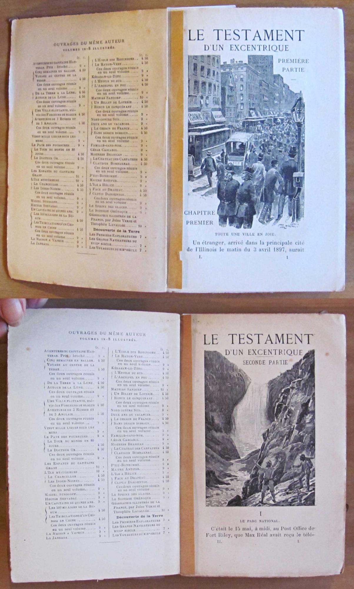 LE TESTAMENT D'UN EXCENTRIQUE Vol. I-II - Completo, 1900 ca. - ill. ROUX
