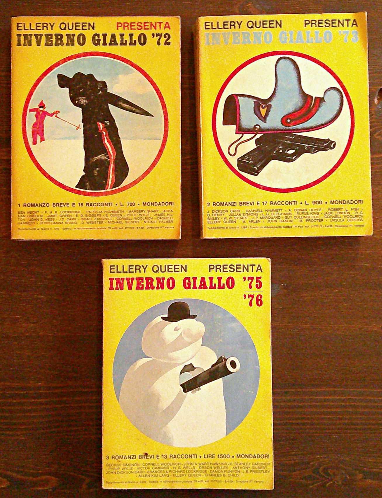 Lotto di 10 Numeri ELLERY QUEEN PRESENTA INVERNO GIALLO - 1972/1993