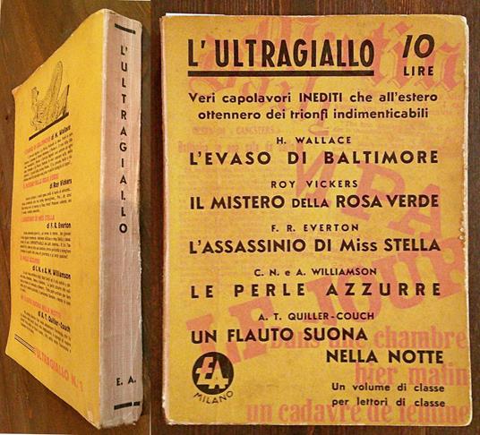 L' ULTRAGIALLO - Collezione di Capolavori Gialli, 1938 - copertina