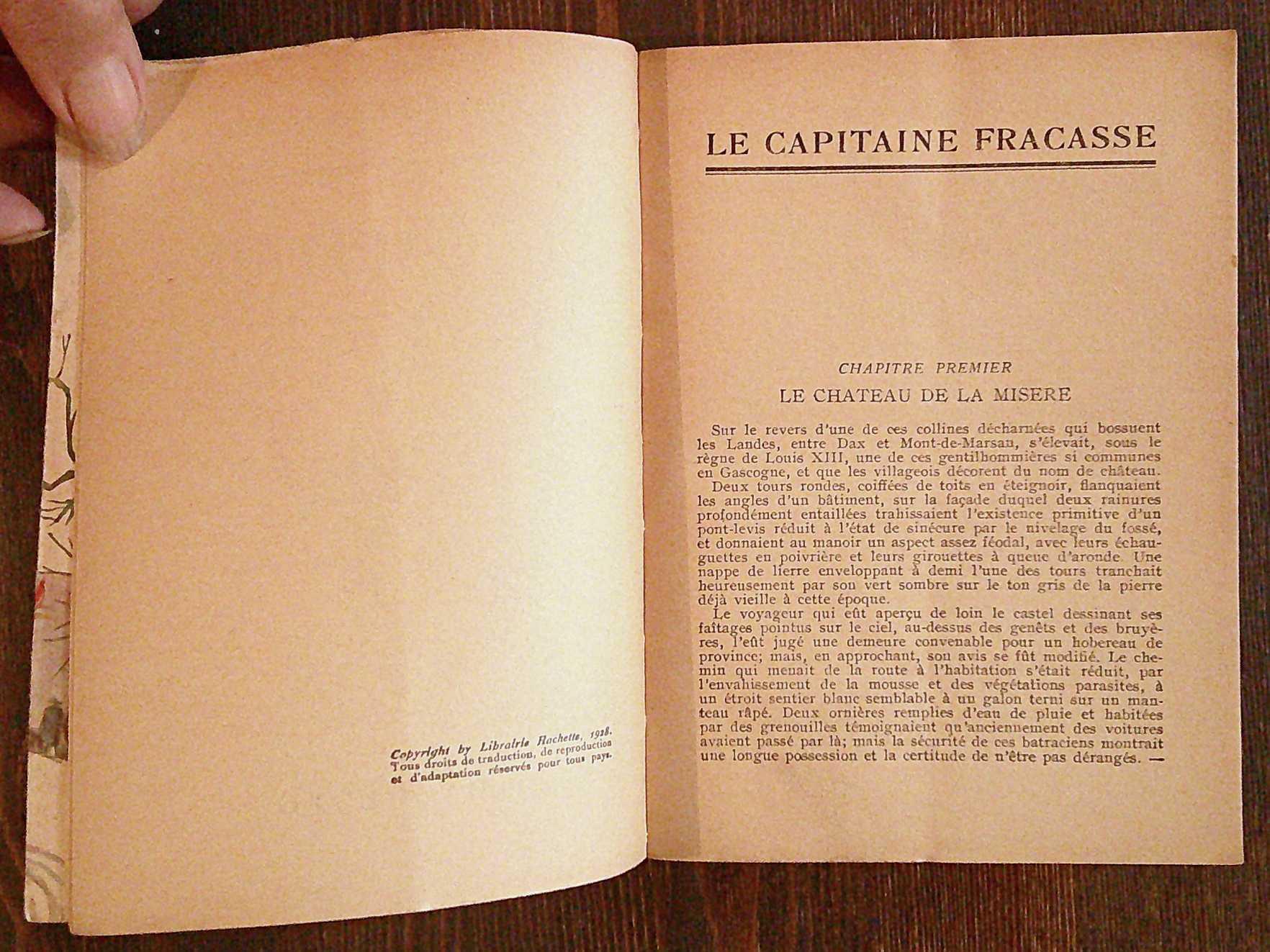LE CAPITAINE FRACASSE - Bibliothèque Verte, 1928