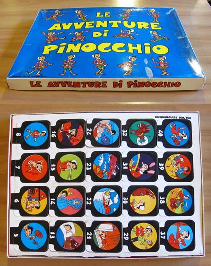 Gioco da Tavolo LE AVVENTURE DI PINOCCHIO, anni '70 - Mai Giocato - copertina