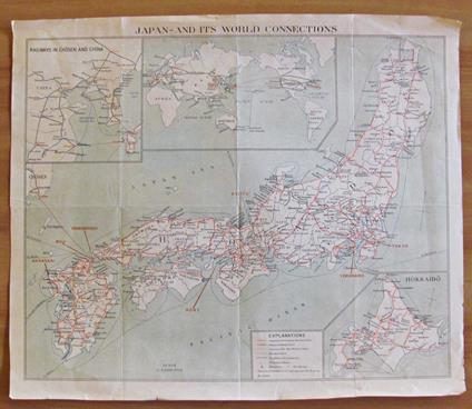 Mappa JAPAN AND ITS WORLD CONNECTIONS, anni '30 - copertina