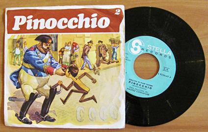 Disco 45'' Fiabe Sonore PINOCCHIO Collana di Fiabe Celebri, anni '60 - copertina