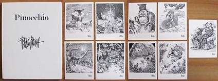 Serie Completa di 9 cartoline PINOCCHIO in Cofanetto di FRANCO BRUNA - copertina