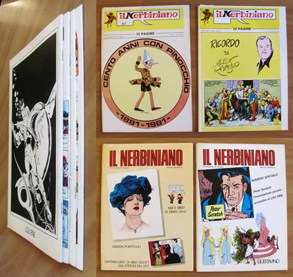 Il NERBINIANO N.1/4, 1981 Annata Completa - 100 anni con PINOCCHIO, ALEX RAYMOND, GUSTAVINO ecc - copertina