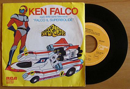 Disco 45 Giri - SUPEROBOTS - KEN FALCO + GUERRE FRA GALASSIE, anni '70 - copertina