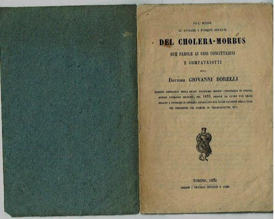 Modo Evitare Funesti Effetti Del Colera Morbus Giovanni Borelli - Giovanni Borelli - copertina