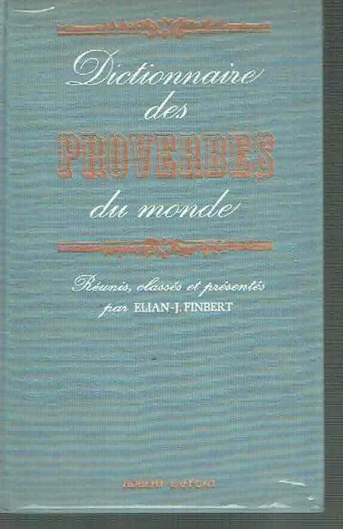 Dictionnaire Des Proverbes Du Monde - copertina
