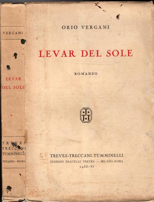 Levar Del Sole - Orio Vergani - copertina