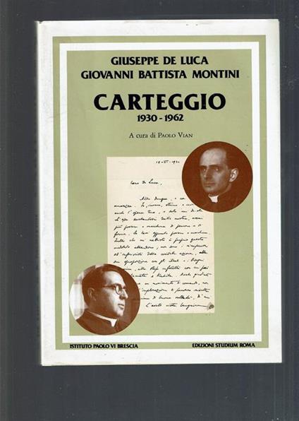 Carteggio 1930-1962 - copertina