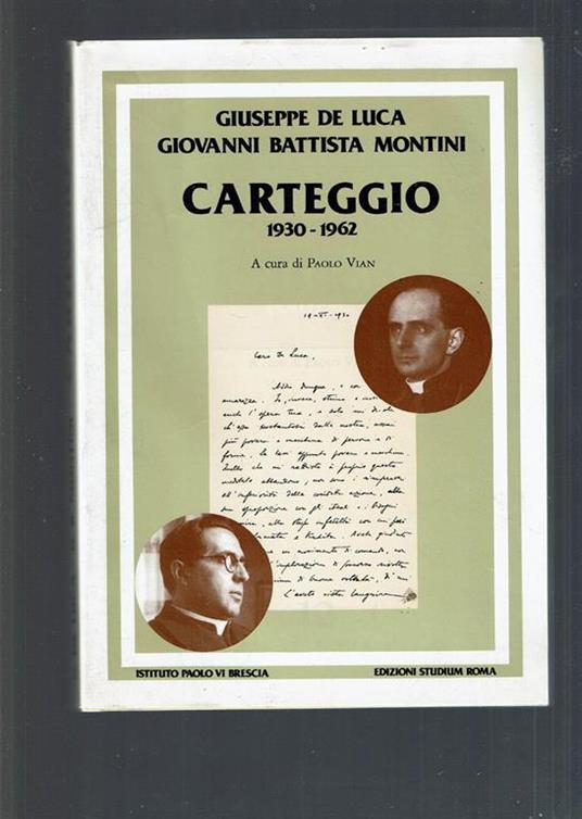 Carteggio 1930-1962 - copertina