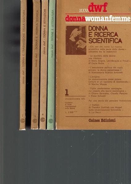 Donnawomanfemme "Rivista Femminista" 5 Vol. 1976/77 - copertina