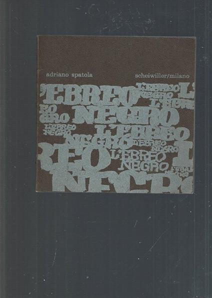 L' Ebreo Negro - Adriano Spatola - copertina