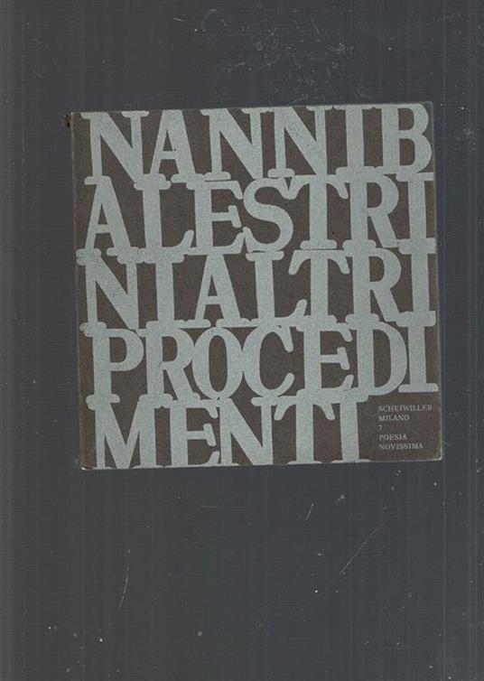 Altri Procedimenti 1964-1965 - Nanni Balestrini - copertina
