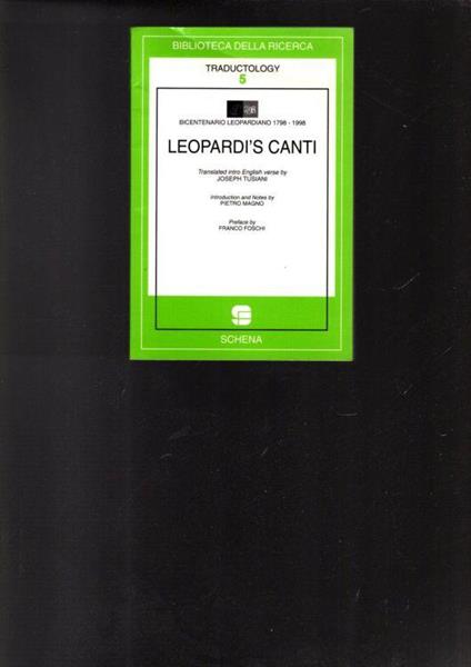 LeopardìS Canti (Bicentenario Leopardiano 1798-1998) - copertina