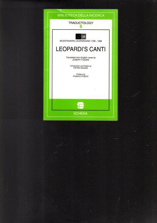 LeopardìS Canti (Bicentenario Leopardiano 1798-1998) - copertina