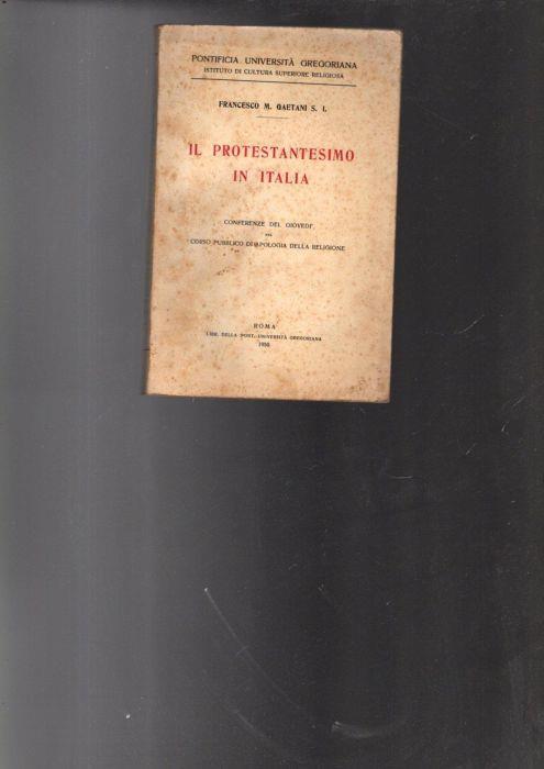 Il Protestantesimo In Italia - copertina