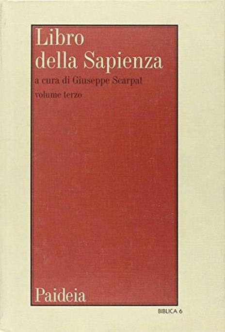 Libro della Sapienza (Vol. 3) - G. Scarpat - copertina