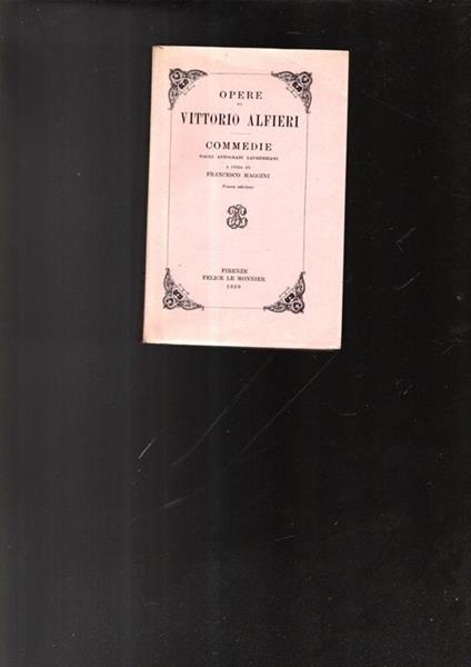 Opere Di Vittorio Alfieri Commedie - copertina