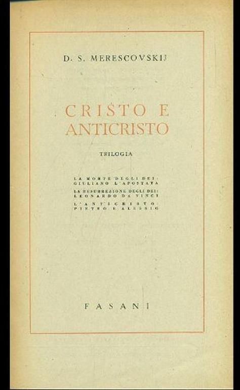 Cristo e anticristo - copertina