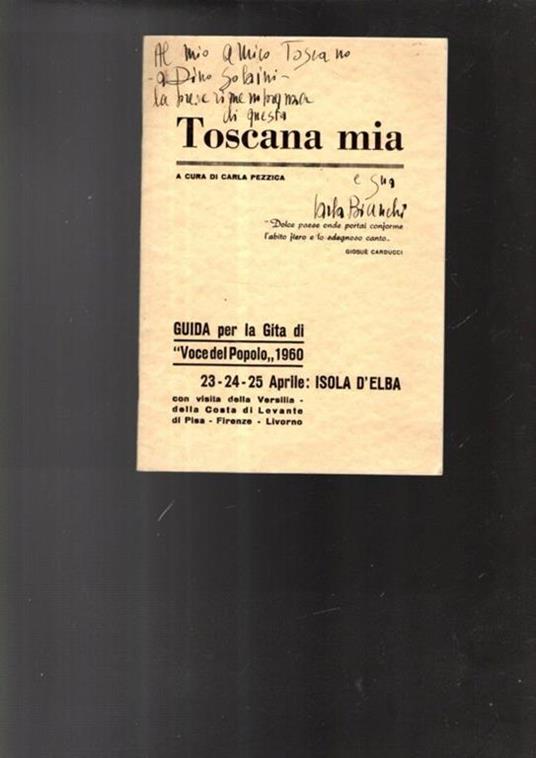 Toscana Mia "Guida Per La Gita Voce Del Popolo 1960" Isola D'Elba - copertina