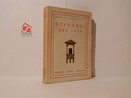 Discorsi del 1929 - Benito Mussolini - copertina