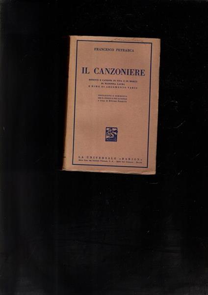Il Canzoniere - Francesco Petrarca - copertina