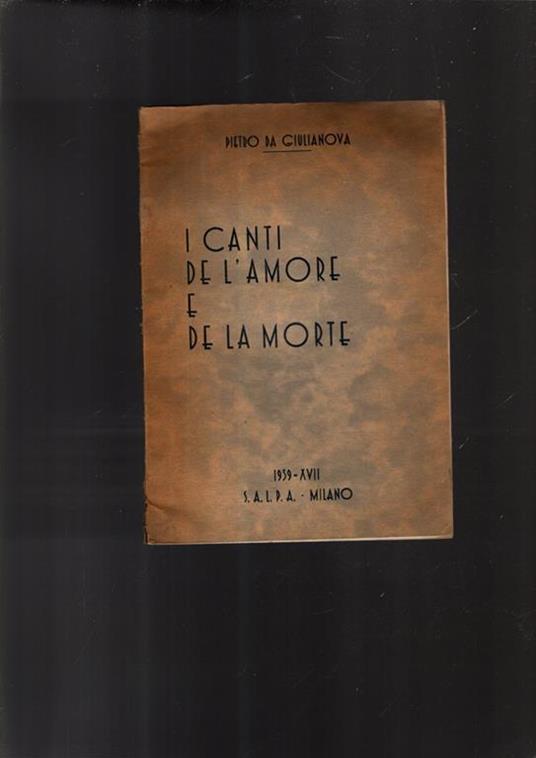 I Canti De L'Amore E De La Morte - copertina
